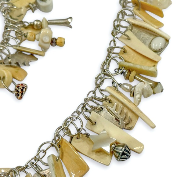 Stunning Harold Lujan Sterling, Fossilized Walrus Tusk Necklace and Bracelet Set - Picture 5 of 16